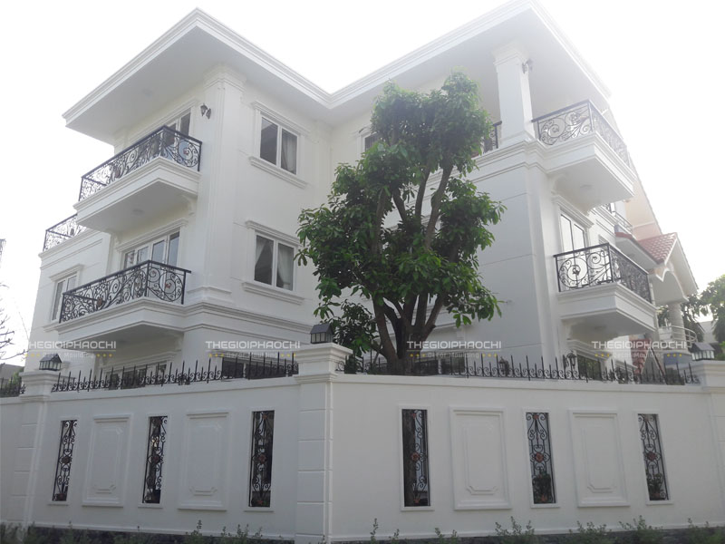 Thi Công Phào Chỉ Nhựa Hàn Quốc Biệt Thự Thiên Tuế